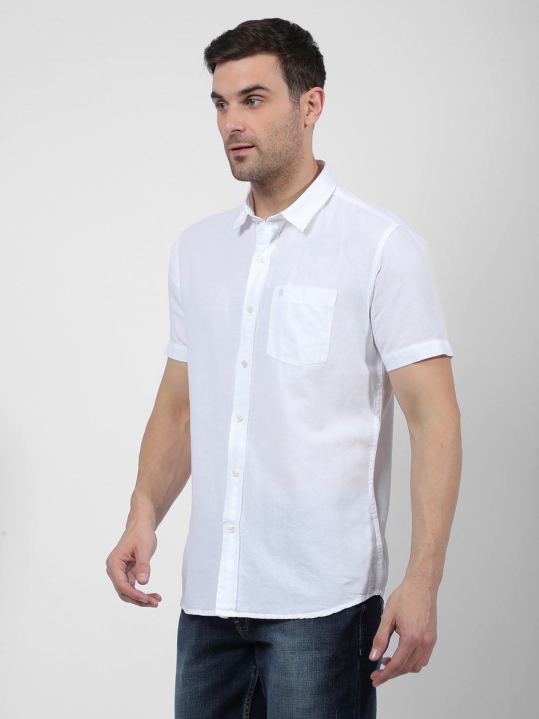 Numero Uno Men Solid White Shirt